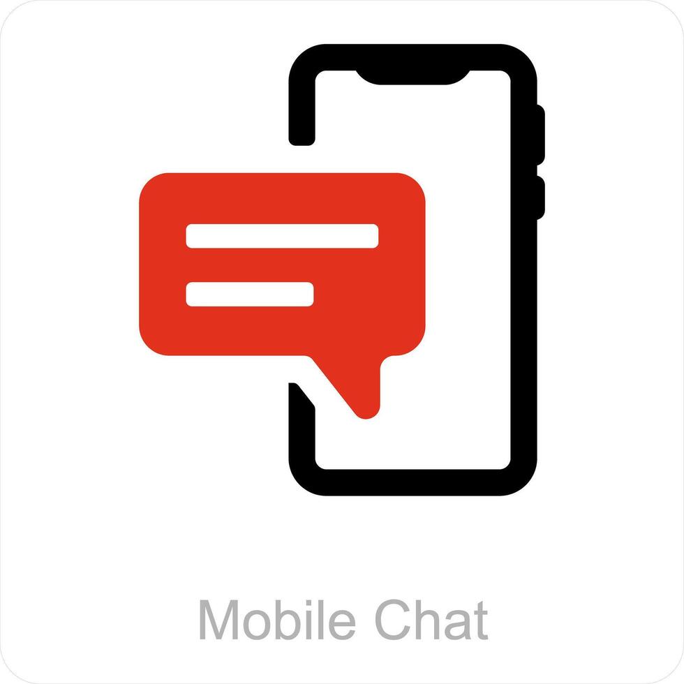 mobile chat and chat icon concept vector