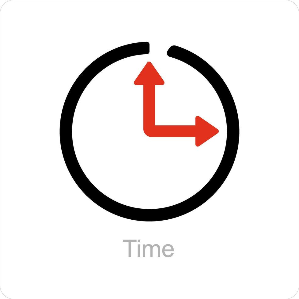hora y reloj icono concepto vector