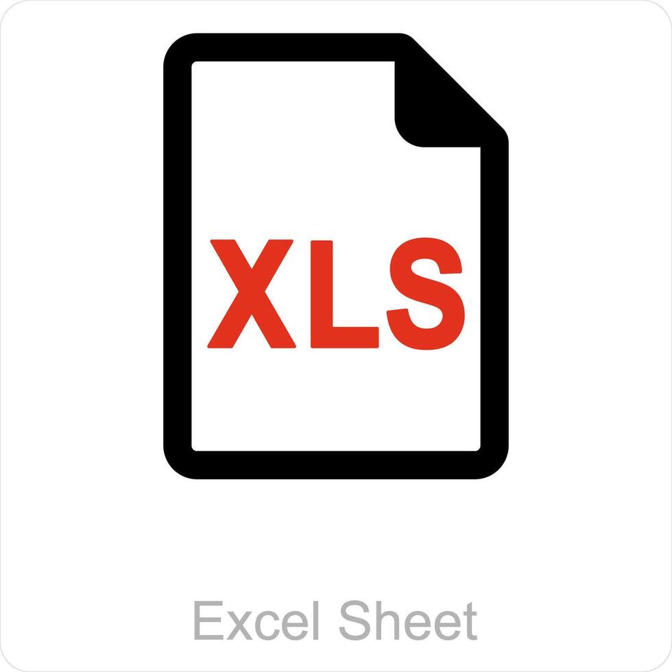 Excel Sheet and file icon concept vector