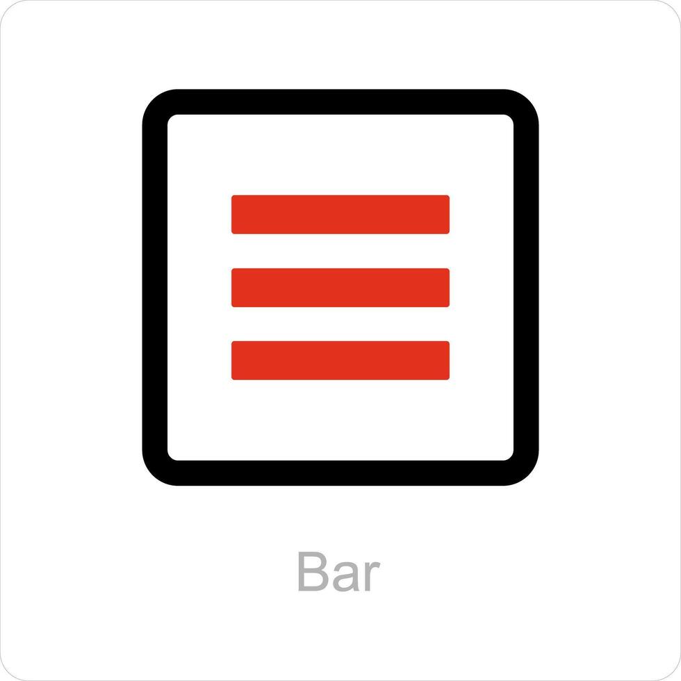 Bar and menu icon concept vector