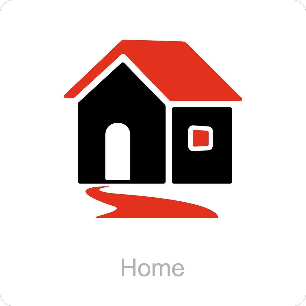 Home and house icon concept vector