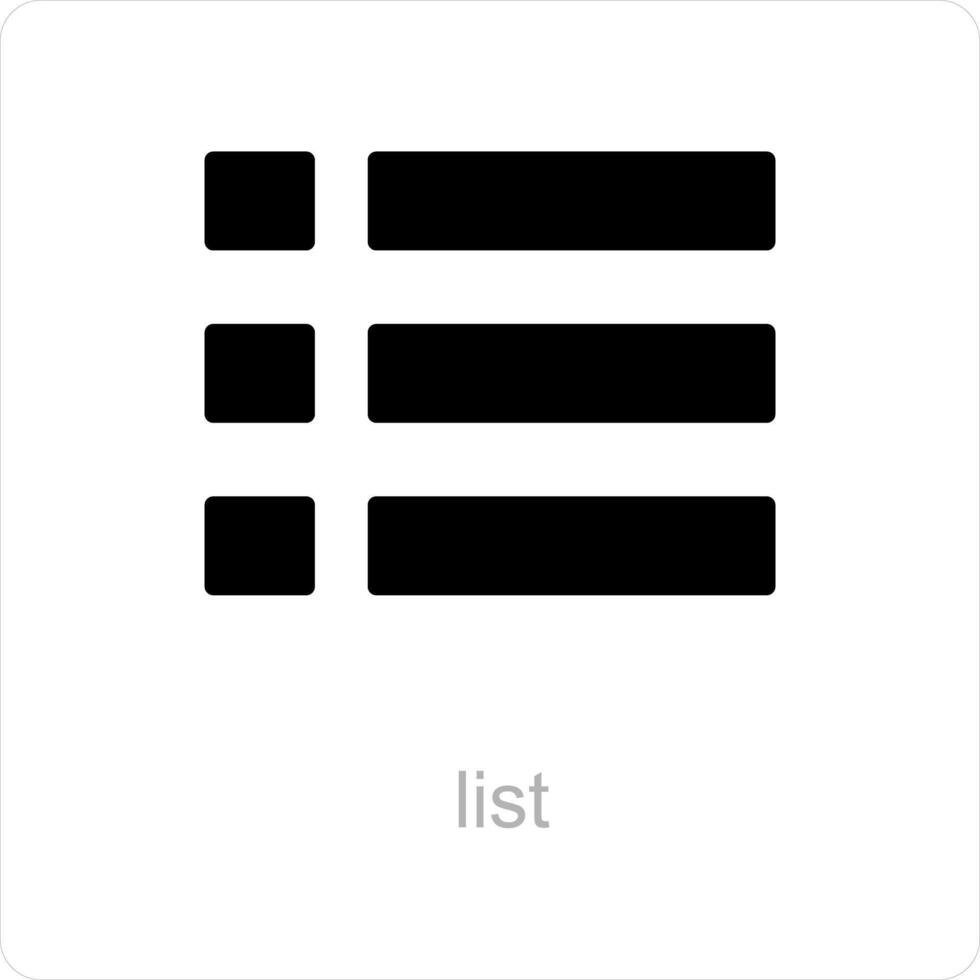 List and bullets icon copncept vector