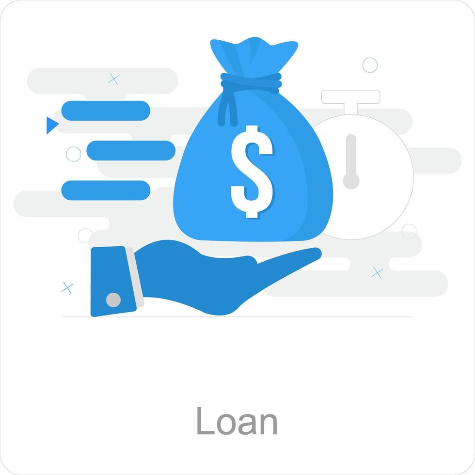 Loan and funding icon concept vector