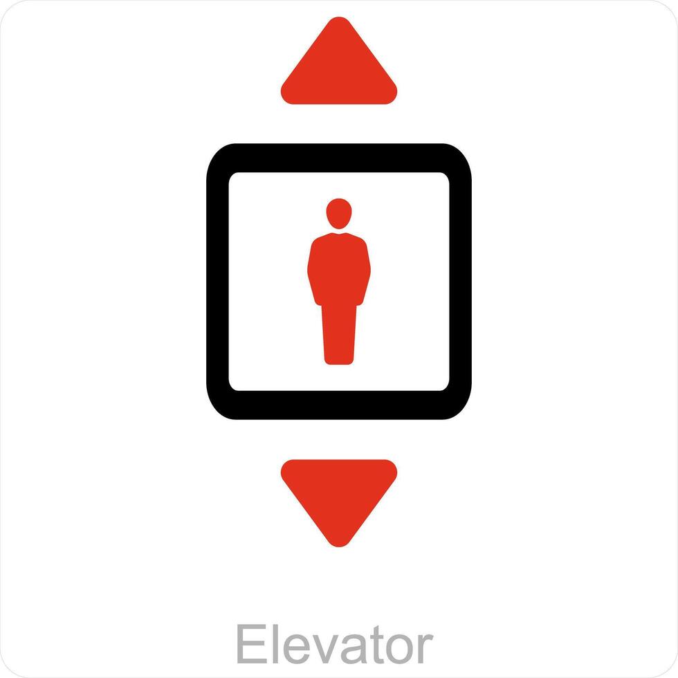 Elevator and lift icon concept vector
