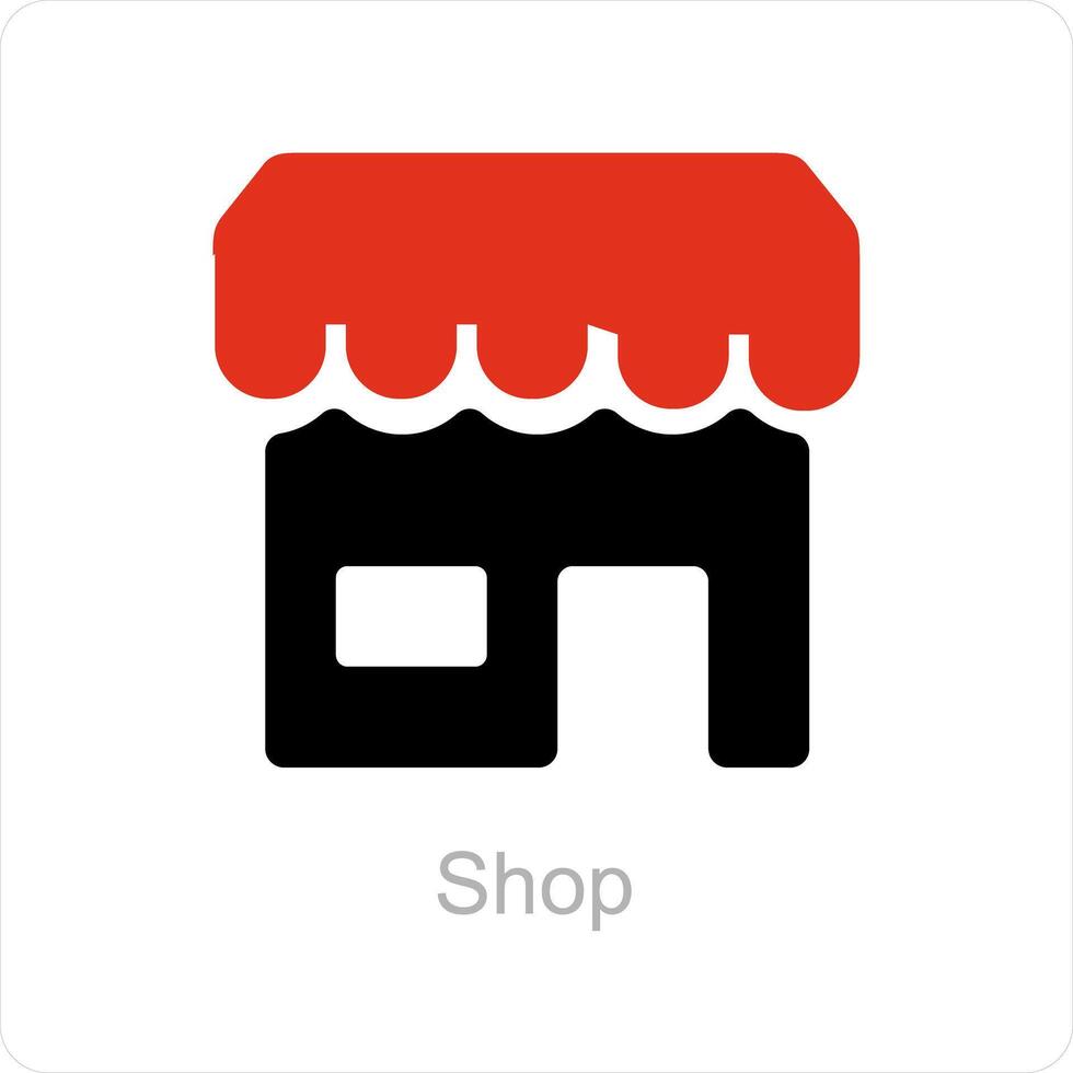 Shop and retail icon concept vector