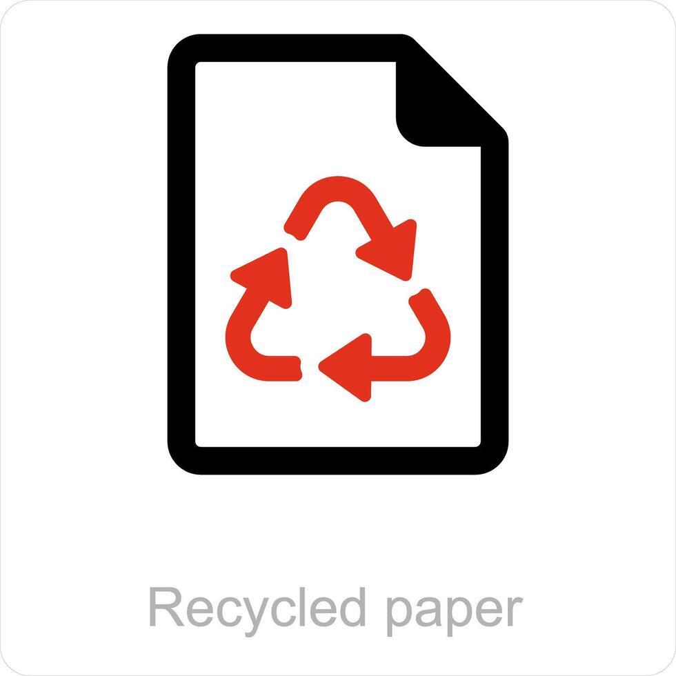 reciclado papel y documento icono concepto vector