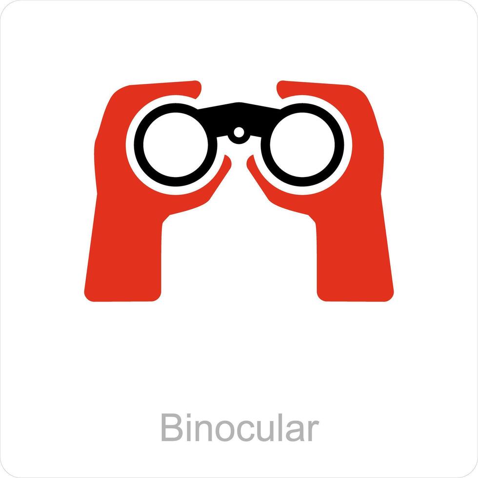 binocular y explorar icono concepto vector