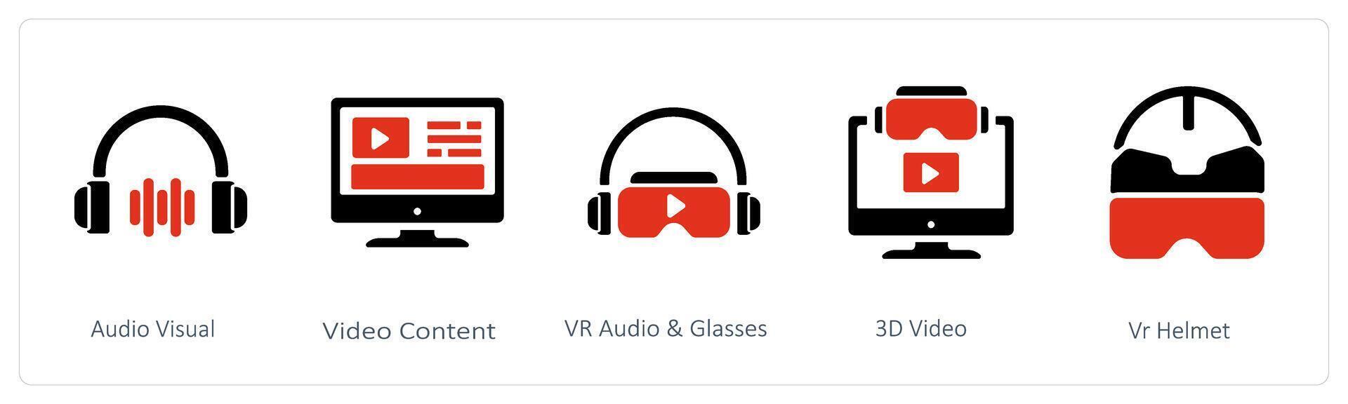 Audio Visual and video content vector