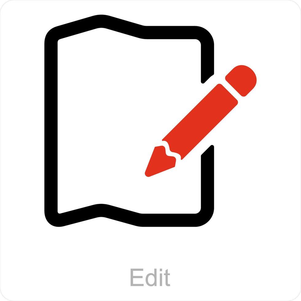 edit and write icon concept vector