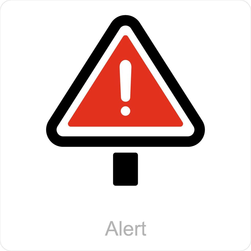 Alert and warning icon concept vector