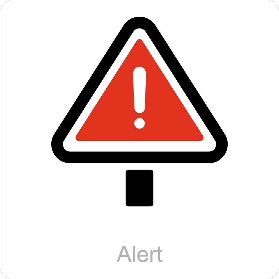 Alert and warning icon concept vector