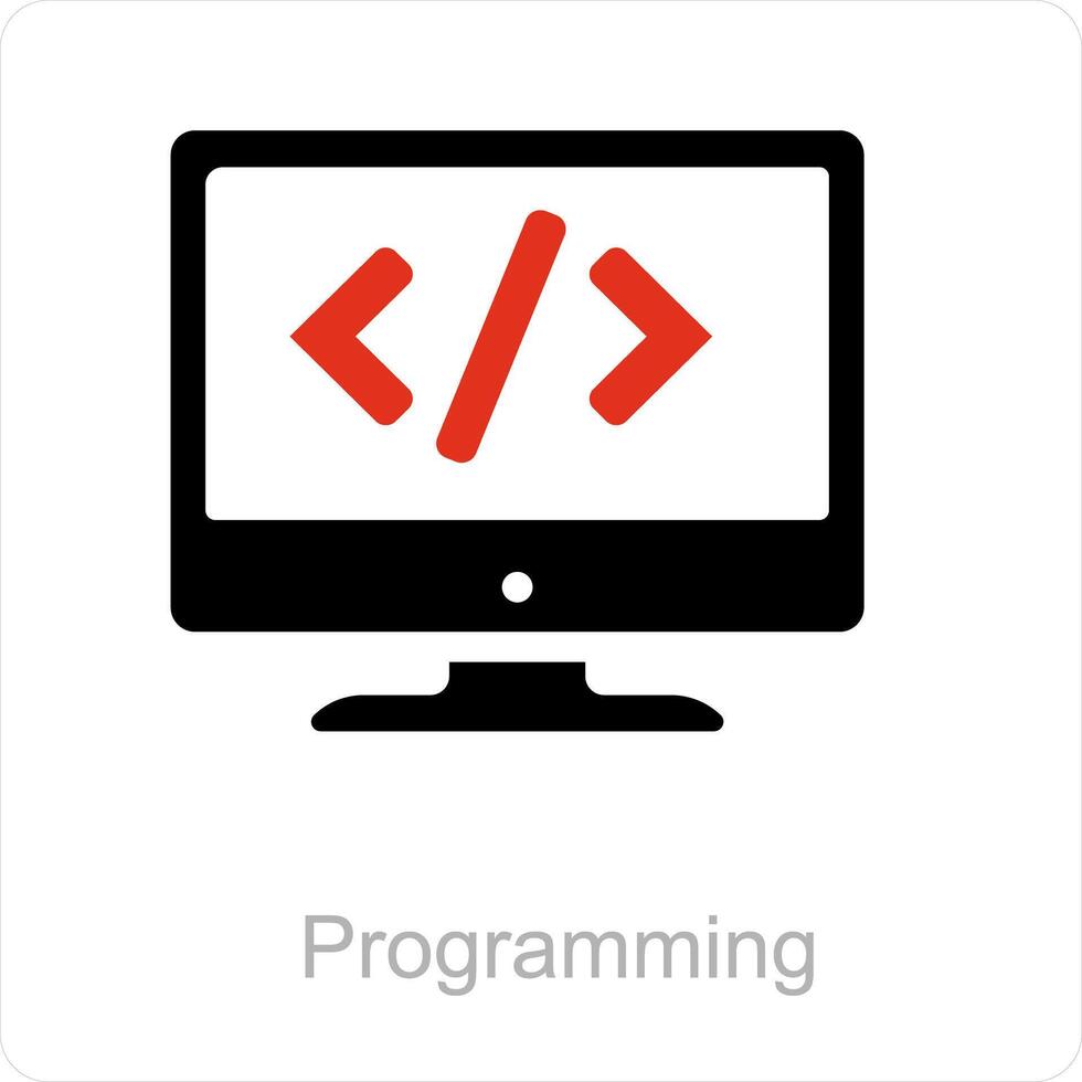 Programming and coding icon concept vector