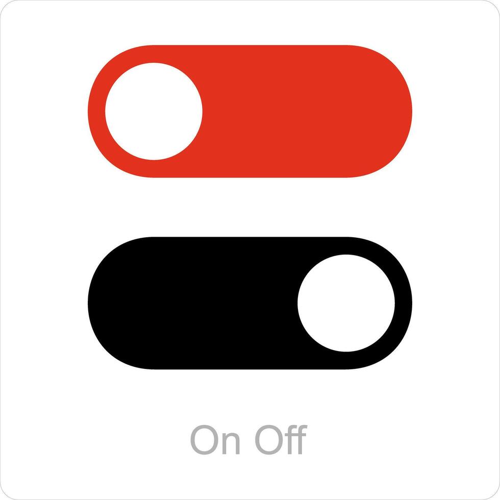 On Off and on icon concept vector