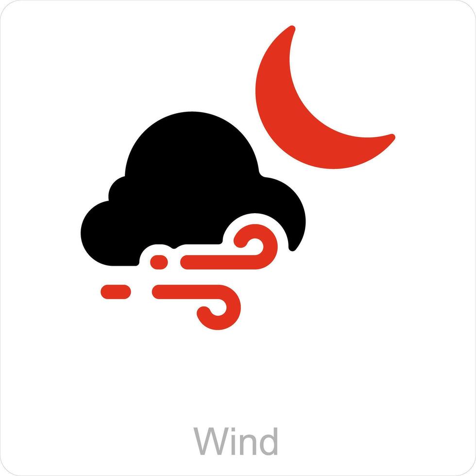 viento y aire icono concepto vector