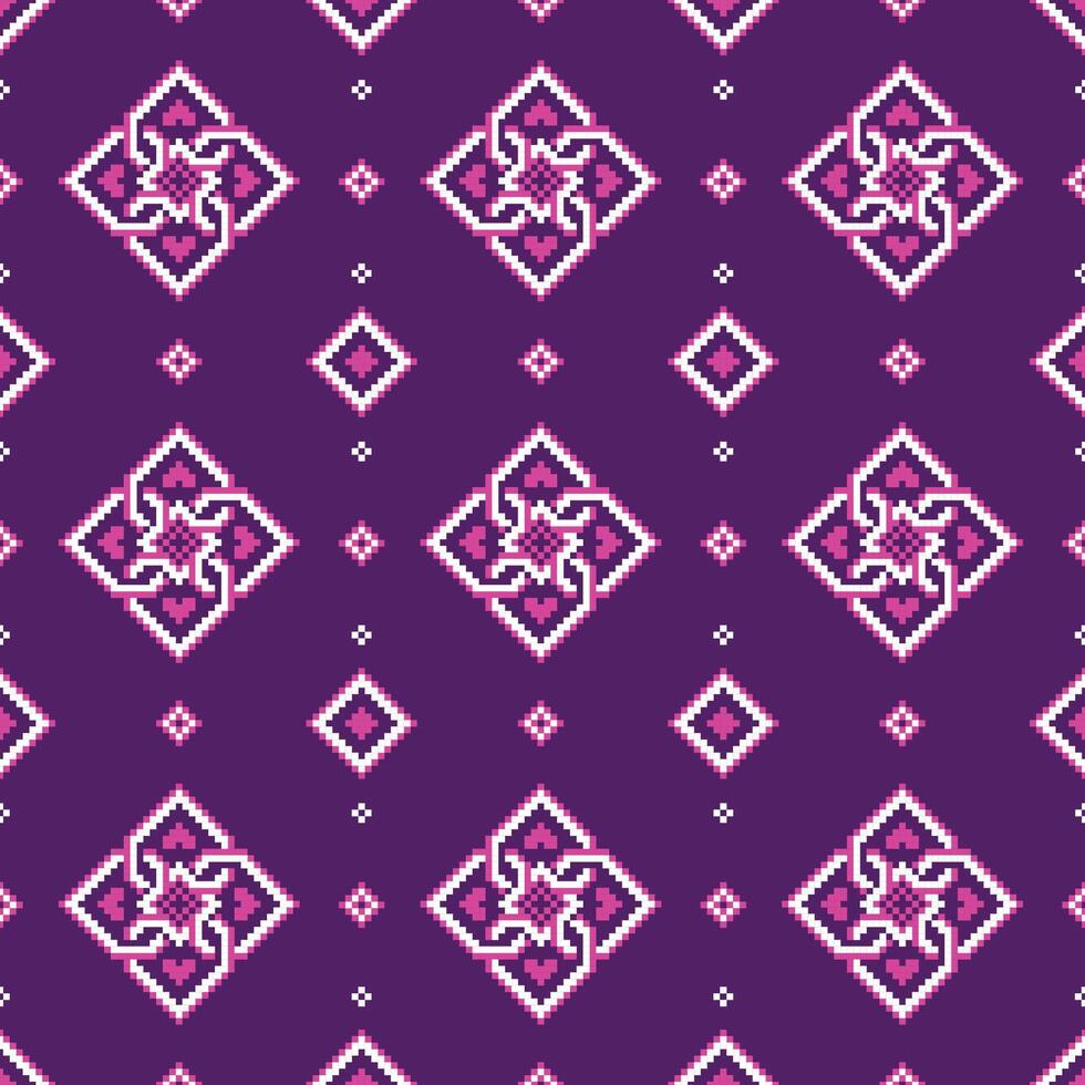 étnico cruzar puntada patrones tela modelo Arte vector ilustración diseño por geométrico azteca batik tela tejido de punto cuadrado paño hecho a mano antecedentes
