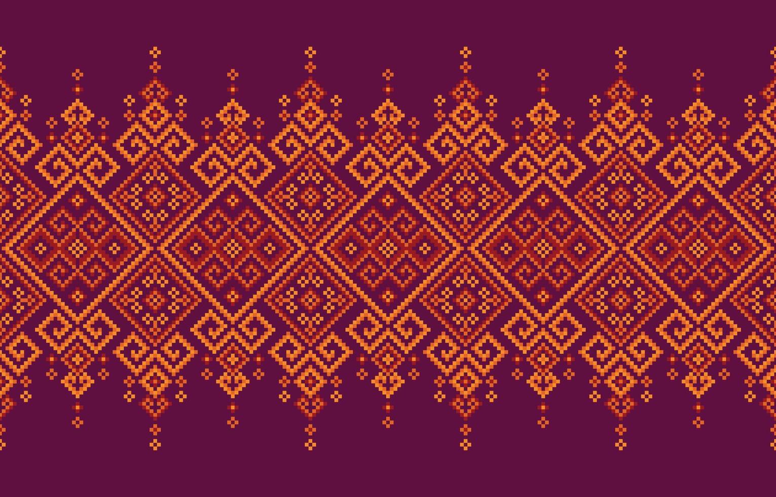 Pattern geometric design. Ethnic pattern motif boho retro textile ikat vector graphic background vector illustration design by retro geometric indian fabric colorful ornament african cross carpet