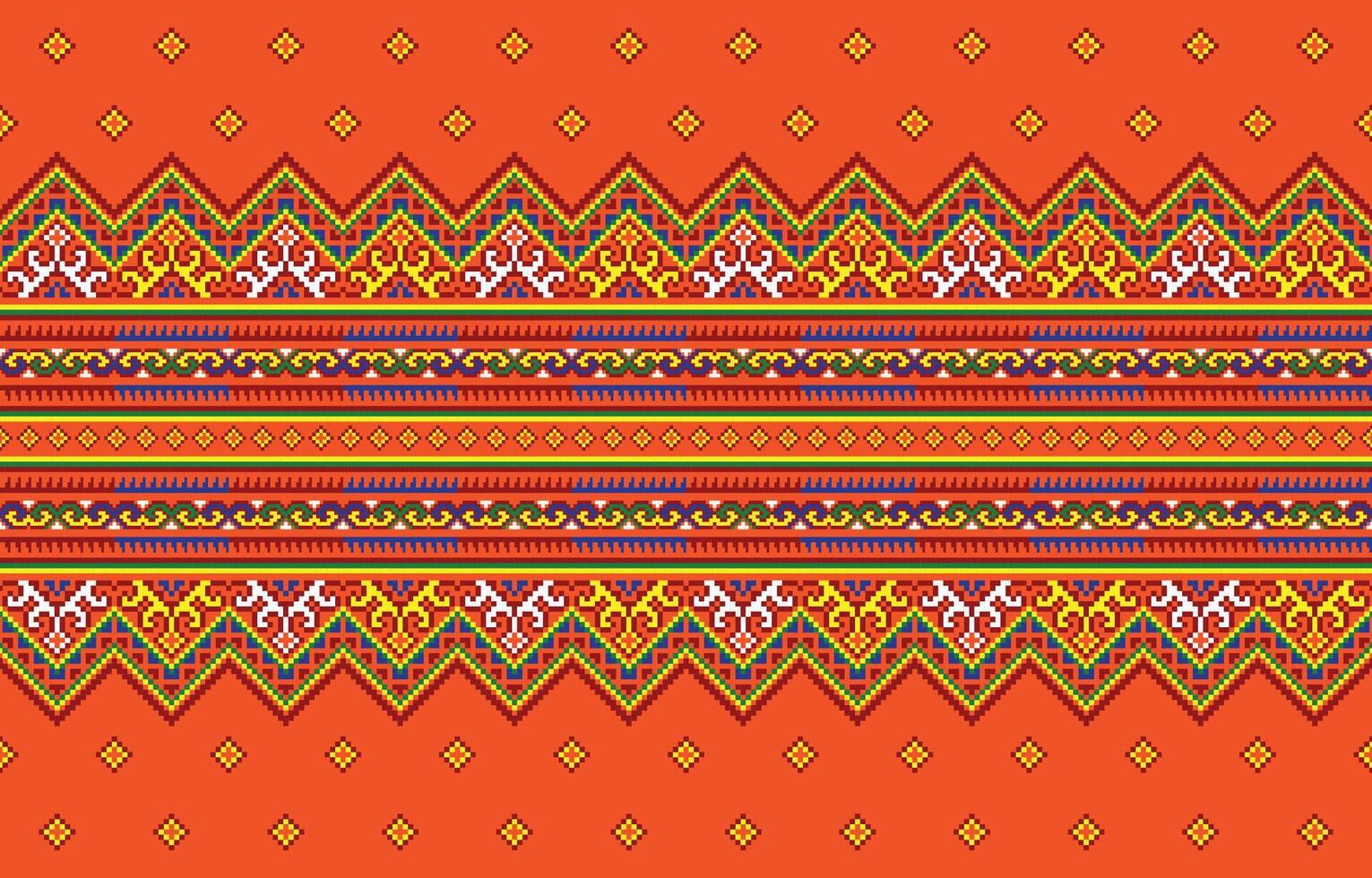 Geometric fabric patterns. Ethnic pixel pattern Cross Stitch. ,Abstract,vector,illustration.Design for  Saree,Patola,Sari,Dupatta,Pixel,Ikat,texture,clothing,wrapping,decoration,carpet. vector
