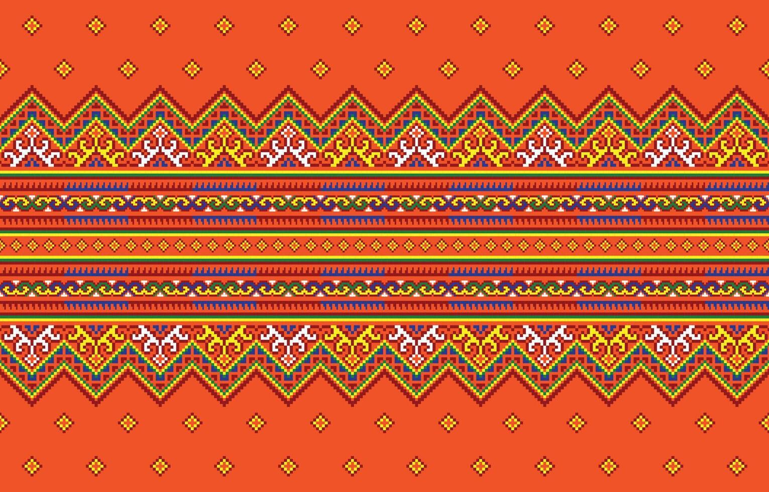 Geometric fabric patterns. Ethnic pixel pattern Cross Stitch. ,Abstract,vector,illustration.Design for  Saree,Patola,Sari,Dupatta,Pixel,Ikat,texture,clothing,wrapping,decoration,carpet. vector