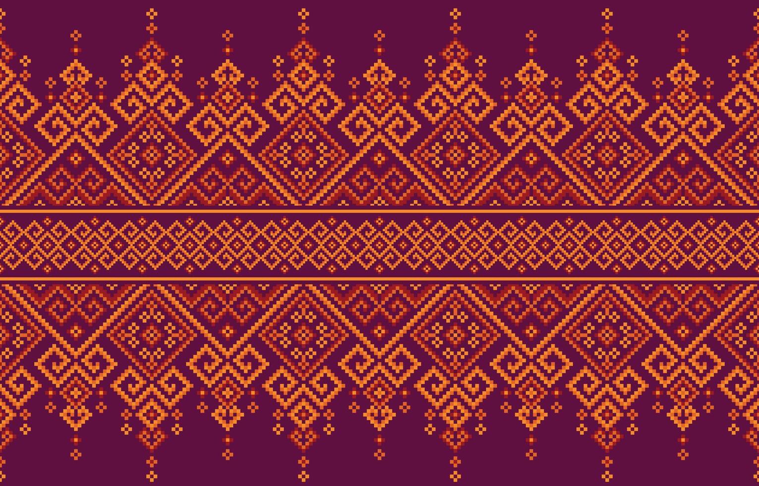 Geometric ethnic seamless pattern.Ethnic pattern motif boho retro textile ikat vector graphic beautiful background.