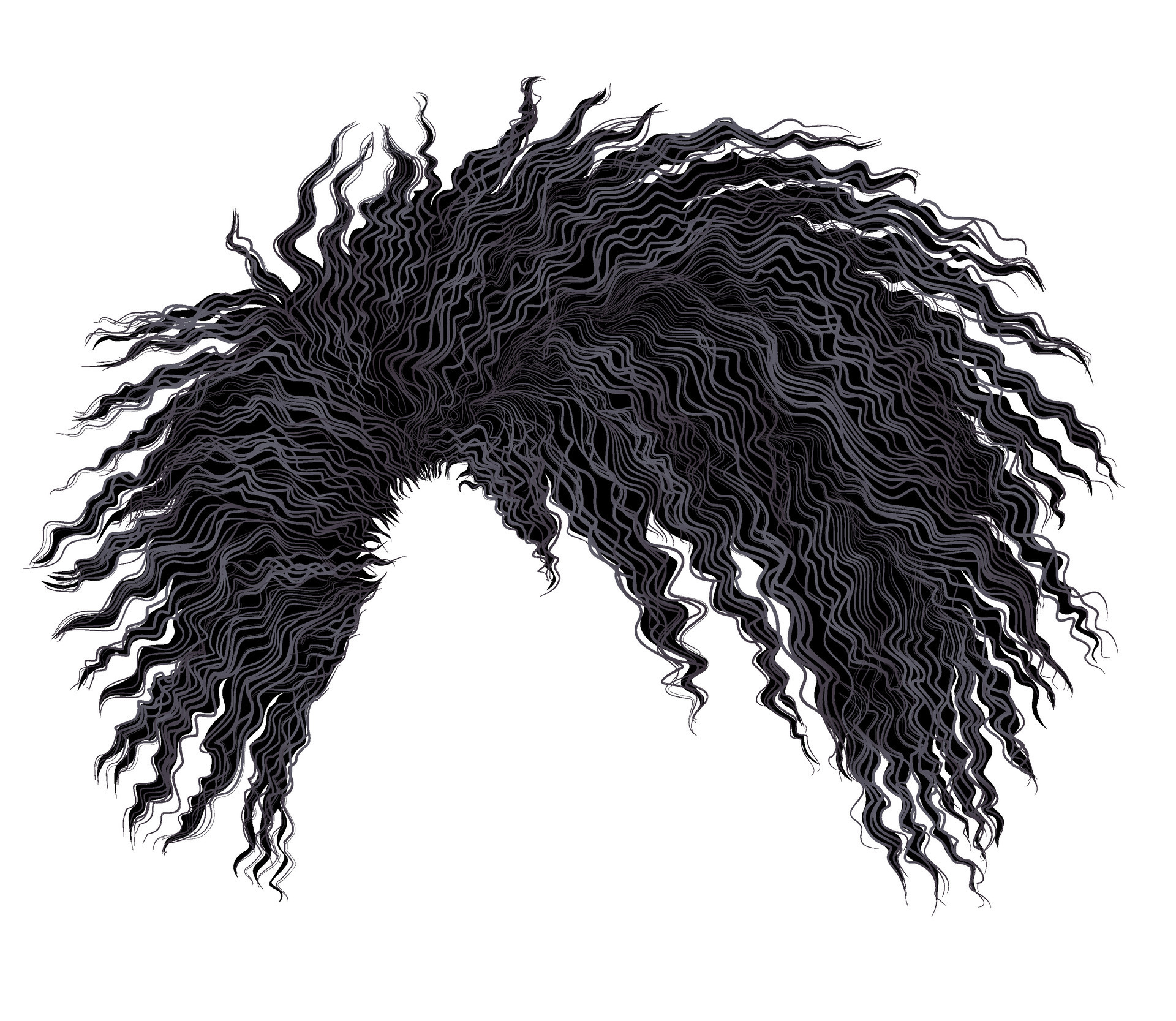curly disheveled african black hair 40184690 Vector Art at Vecteezy