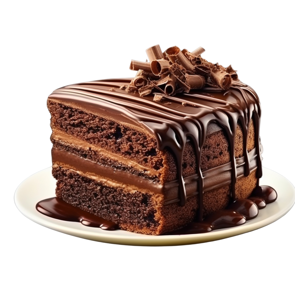 AI generated Chocolate cake clip art png