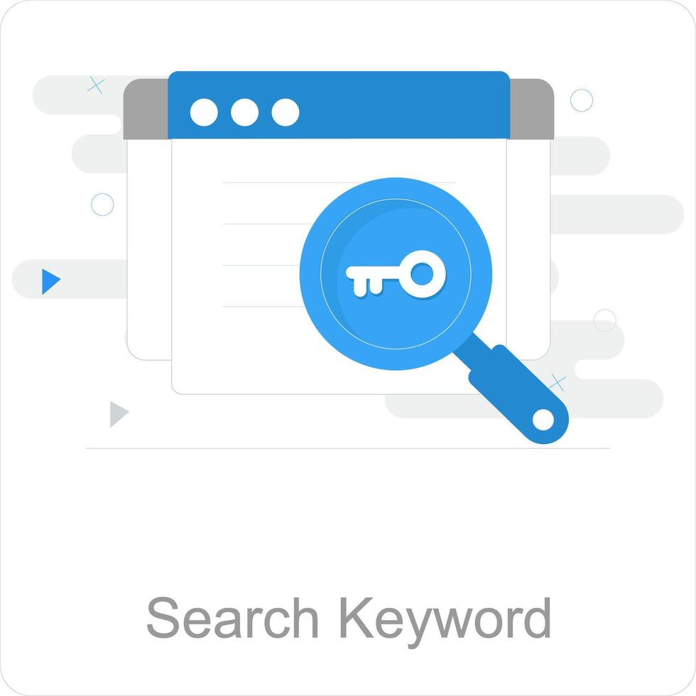 Search Keyword and search icon concept vector