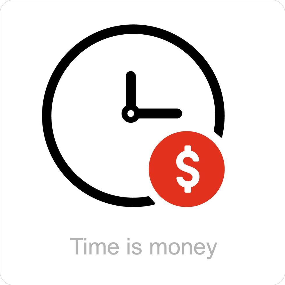 hora es dinero icono concepto vector