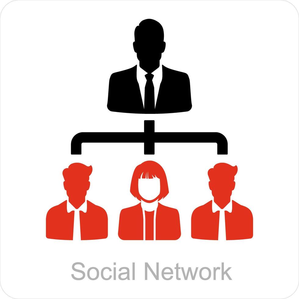 Social Network and connection icon concept vector