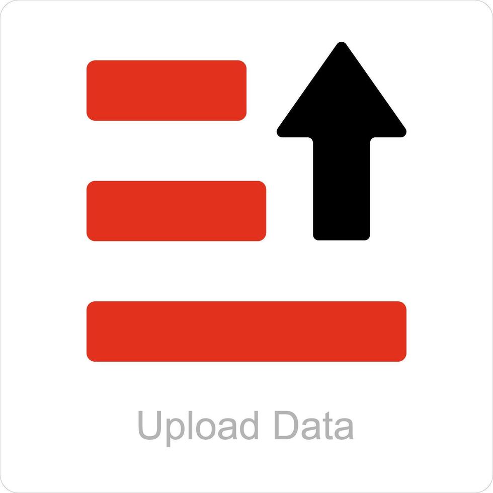 Upload Data and export icon concept vector