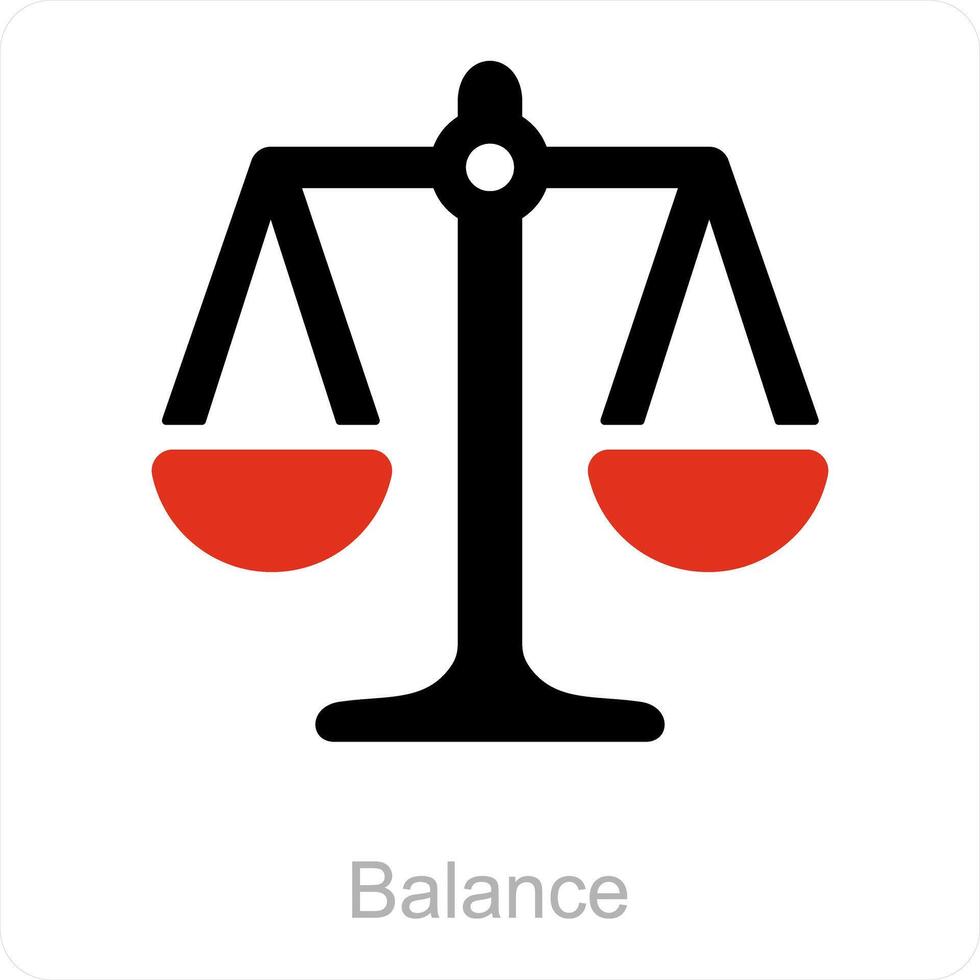 Balance and scale icon concept vector