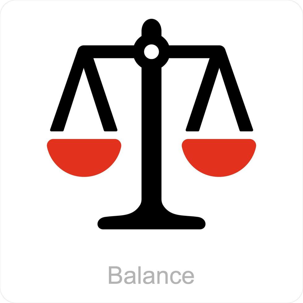 equilibrar y escala icono concepto vector