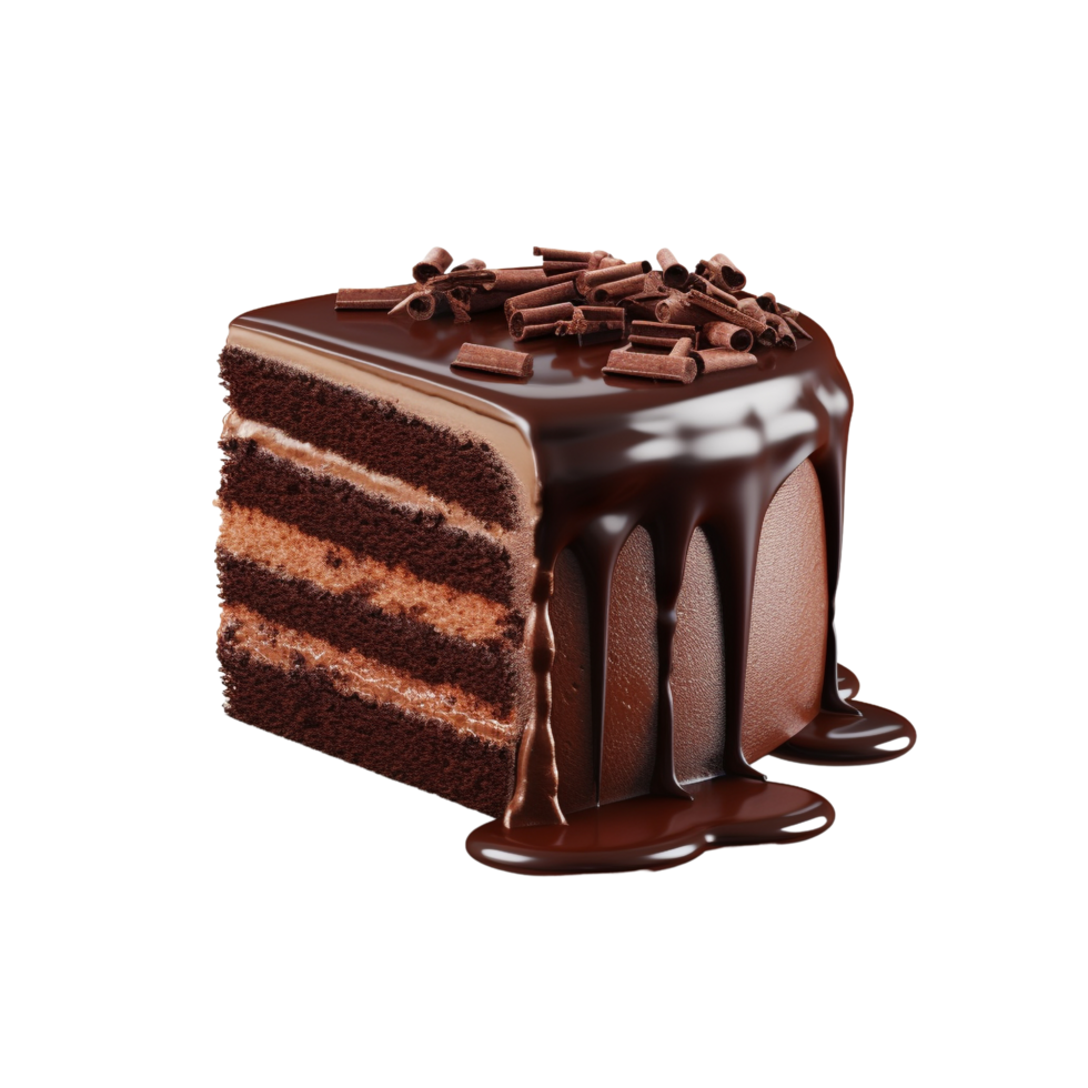 AI generated Chocolate cake clip art png