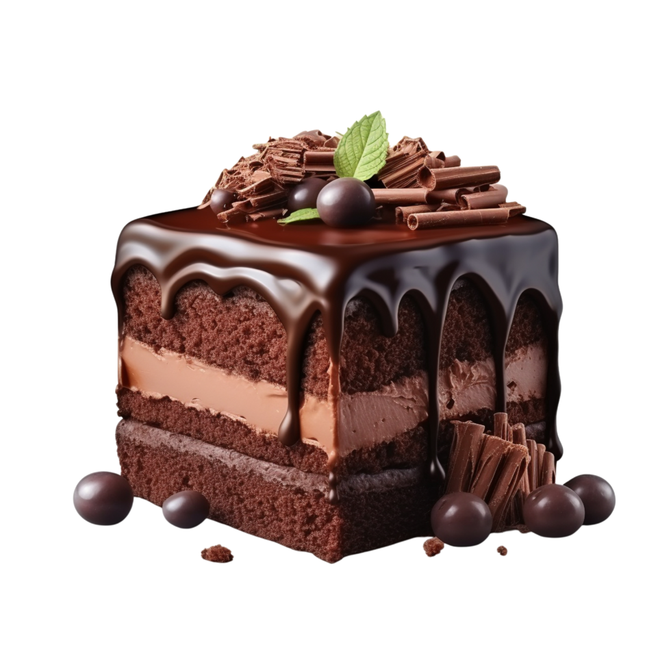 AI generated Chocolate cake clip art png