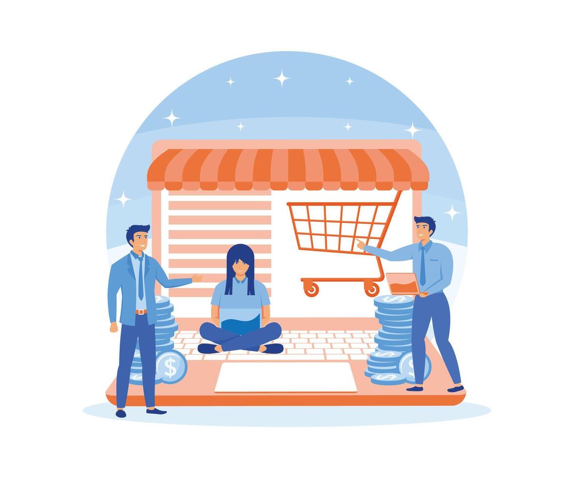 orden confirmación concepto. en línea Internet compras rebaja comprar compra proceso, en línea pago. plano vector moderno ilustración