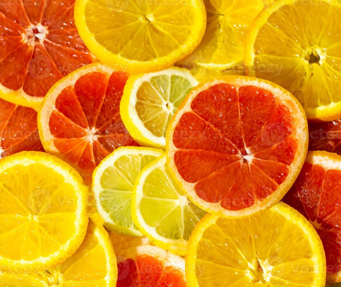 cliced citrus on background, citrus background photo