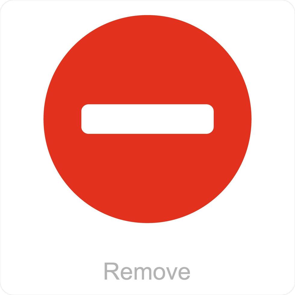 remove and delete icon concept vector