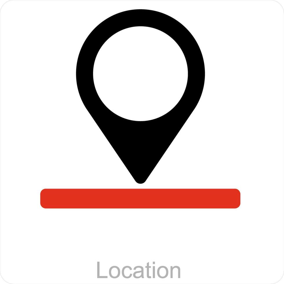 location and pin icon concept vector