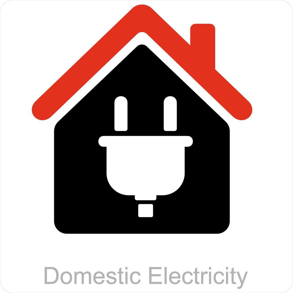 Domestic Electricity and technology icon concept vector