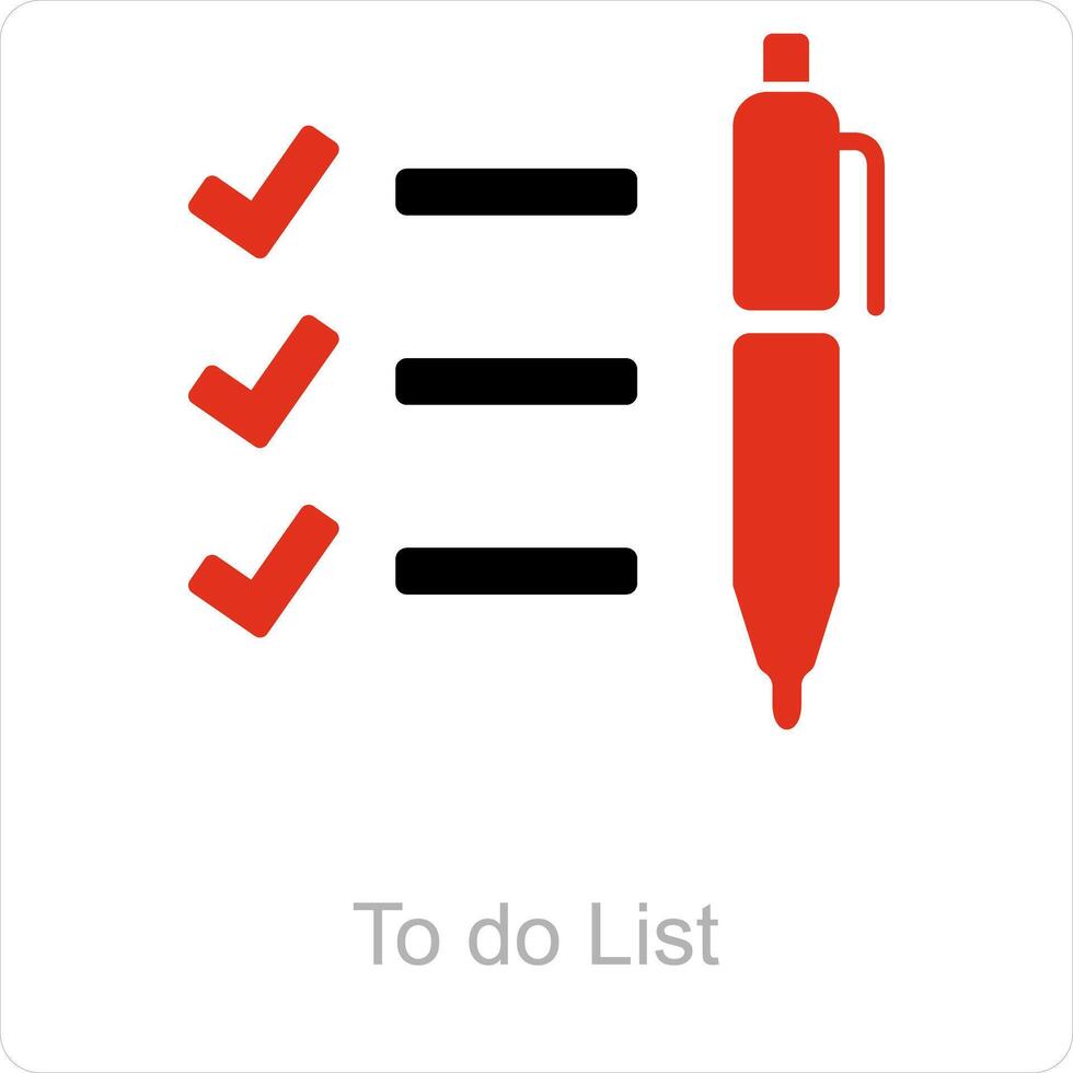 To do list and tasks icon concept vector