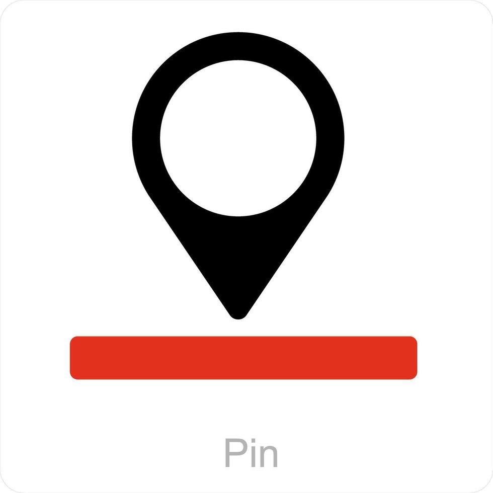 pin and location icon concept vector
