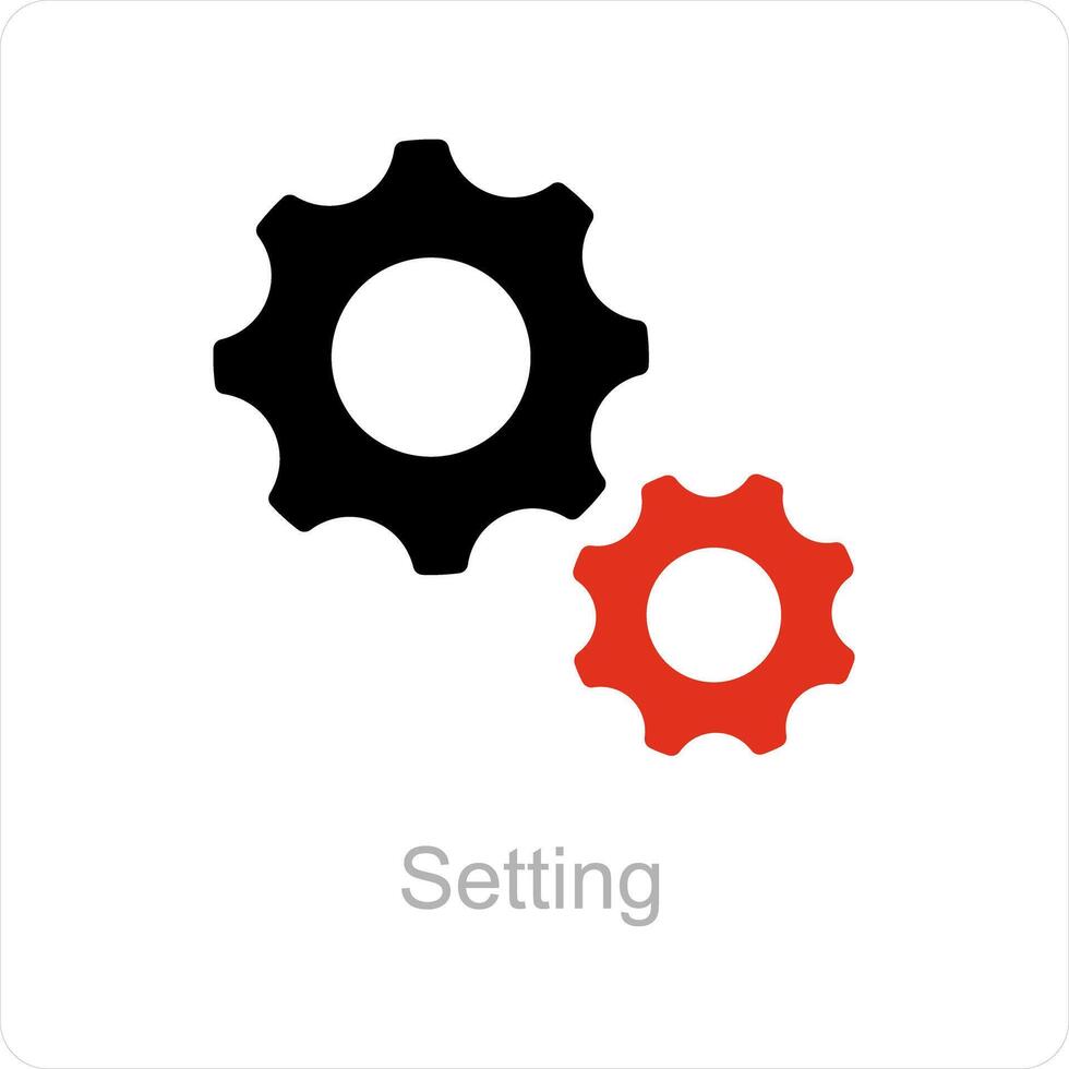 Setting and tool icon concept vector