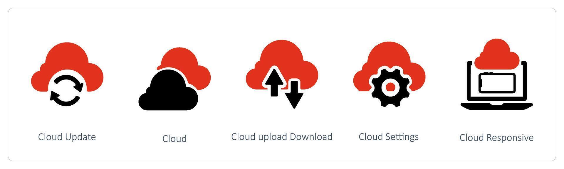 nube actualizar y nube vector