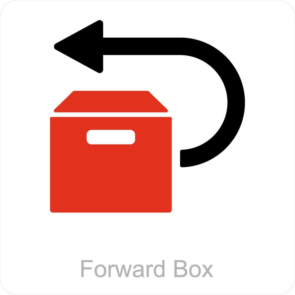 forward box and box icon concept vector