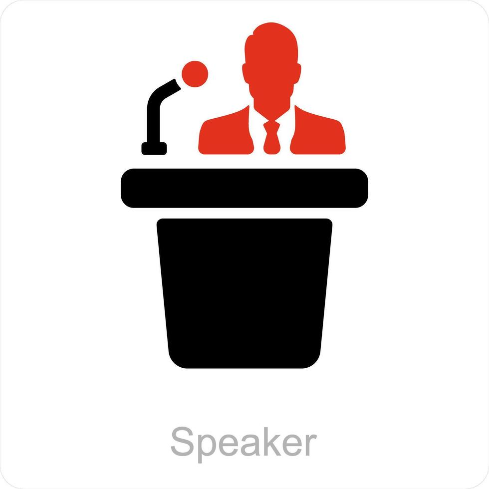 Speaker and speech icon concept vector