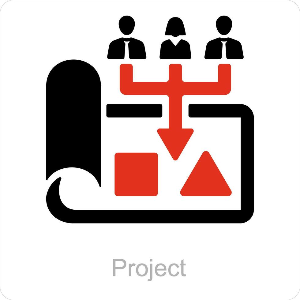 Project and case icon concept vector