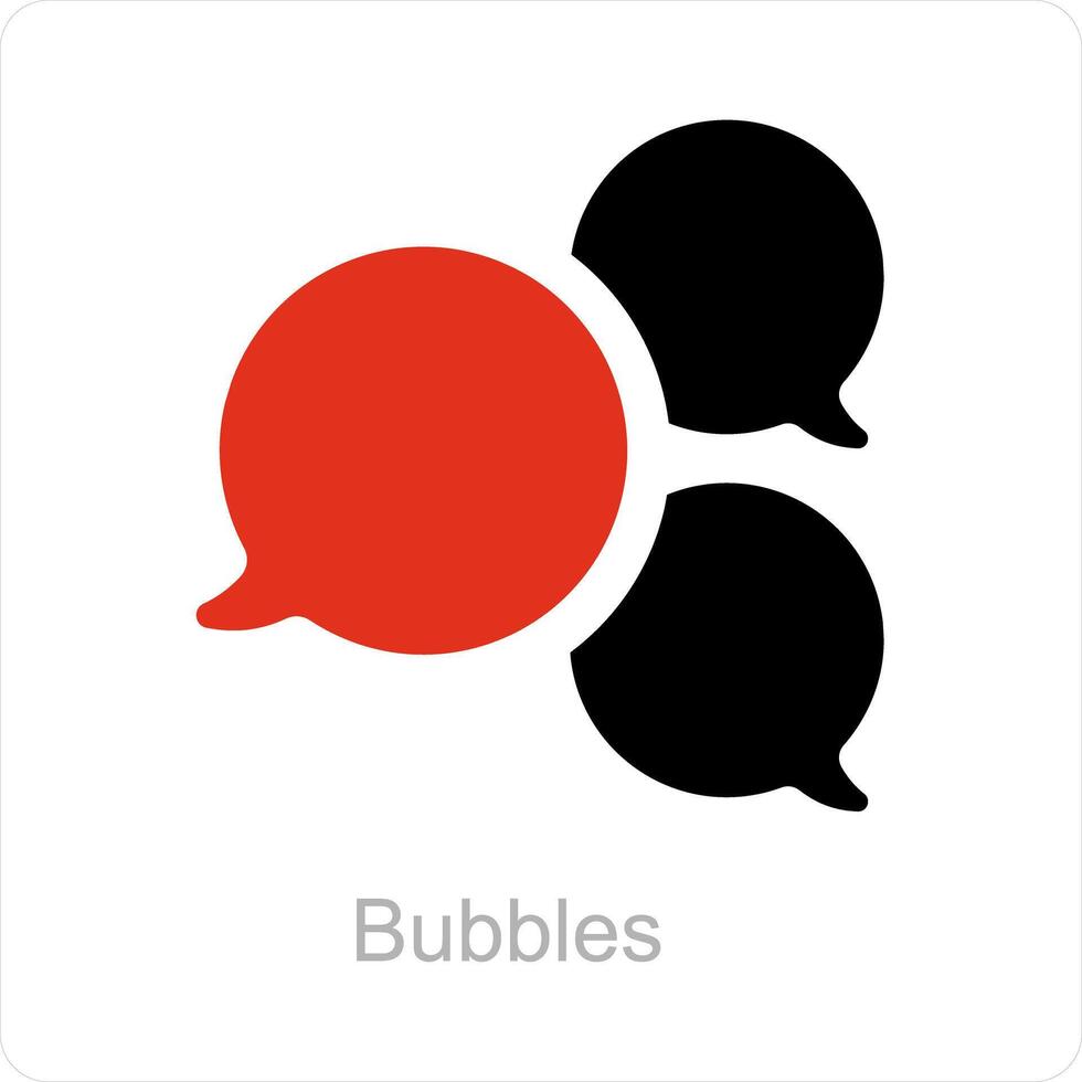 burbujas y charla icono concepto vector