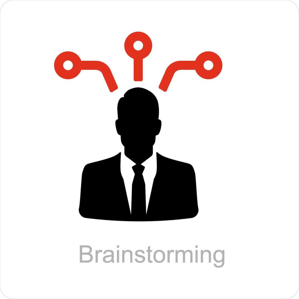 Brainstorming and brain icon concept vector