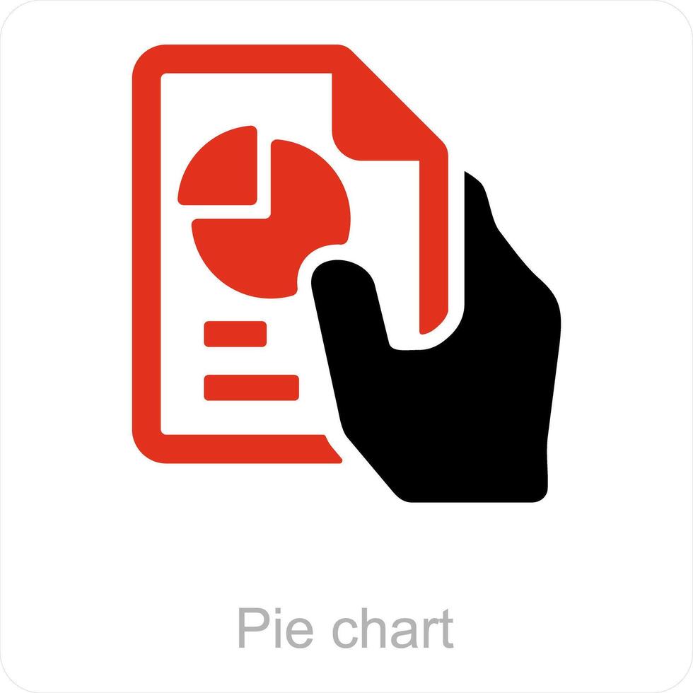 pie chart and report icon concept vector