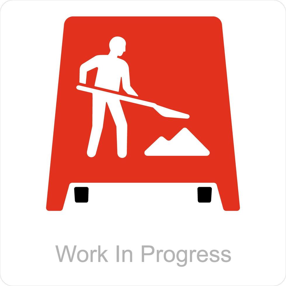 Work in Progress icon concept vector