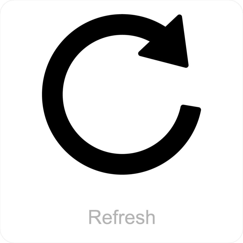 refresh and refreshing arrow icon concept vector